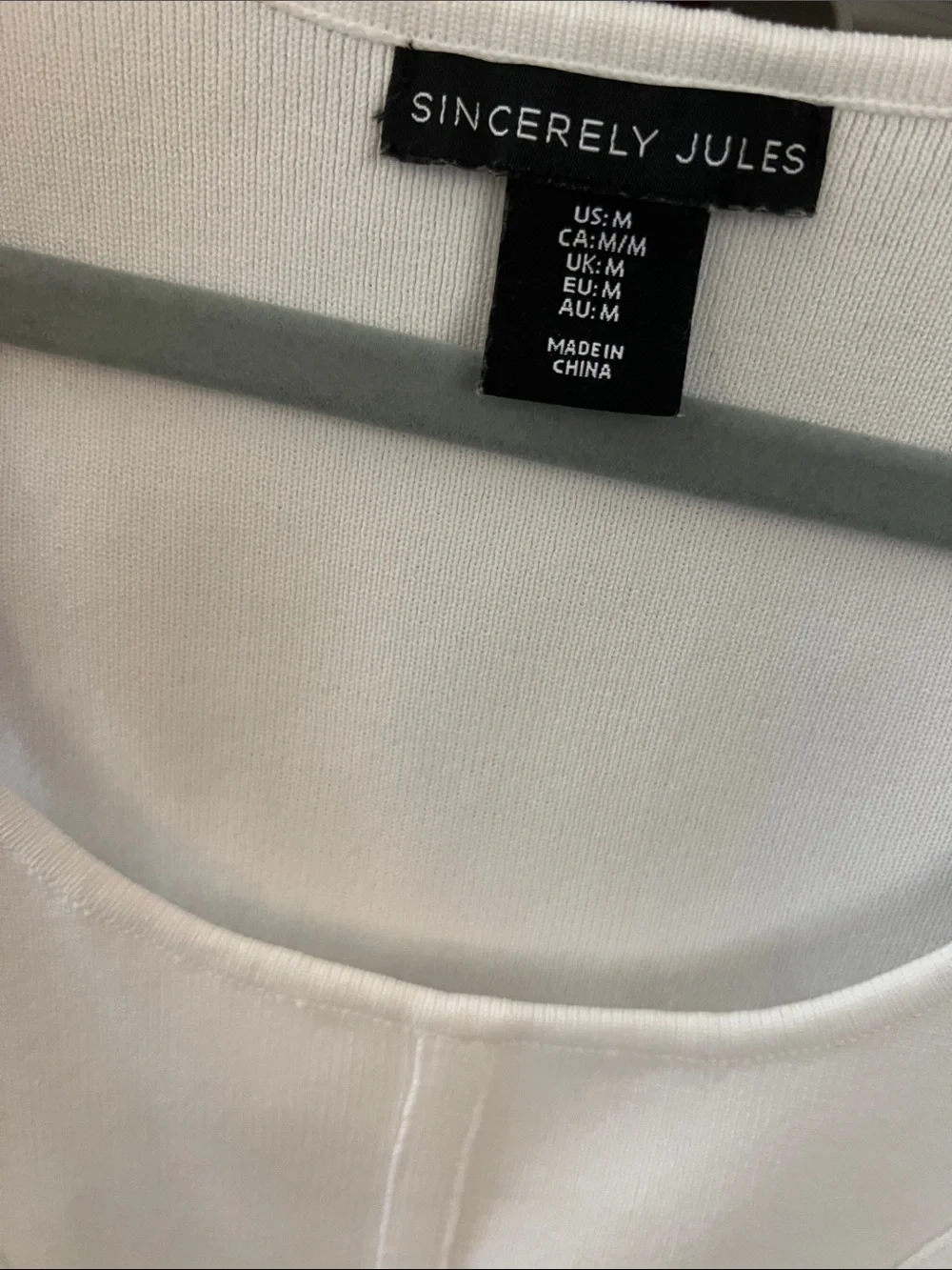 Sincerly Jules White Cropped Neck Tank Top